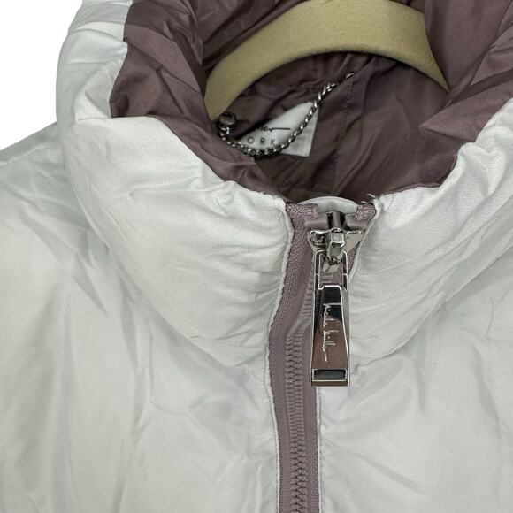 NEW Nicole Miller New York Ombré Puffer Jacket Front Zip Sz large - Picture 3 of 9